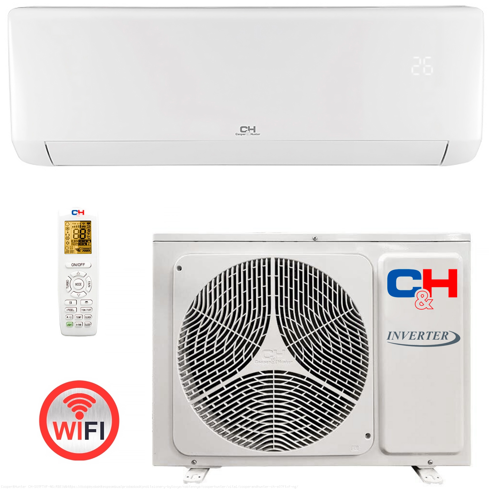 Кондиционер Cooper&Hunter CH-S09FTXF2-NG R32 Wi-Fi